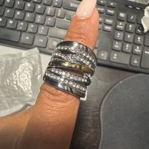 Elegant 2 tone stainless steel Women's Ring